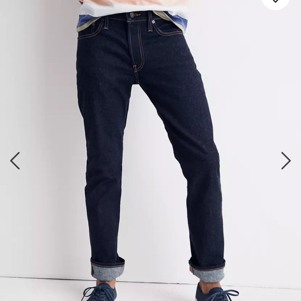 Madewell Straight Fit Jeans Dark Blue Wash